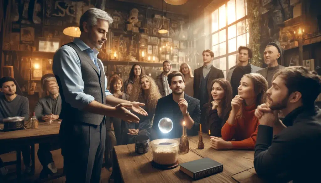 profesor en la escuela de magia